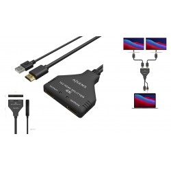 SPLITTER HDMI 1 ENTRADA 2 SALIDAS CABLE