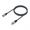 CABLE USB C M-H 3.2GEN2X2 1MTS NYLON GRI