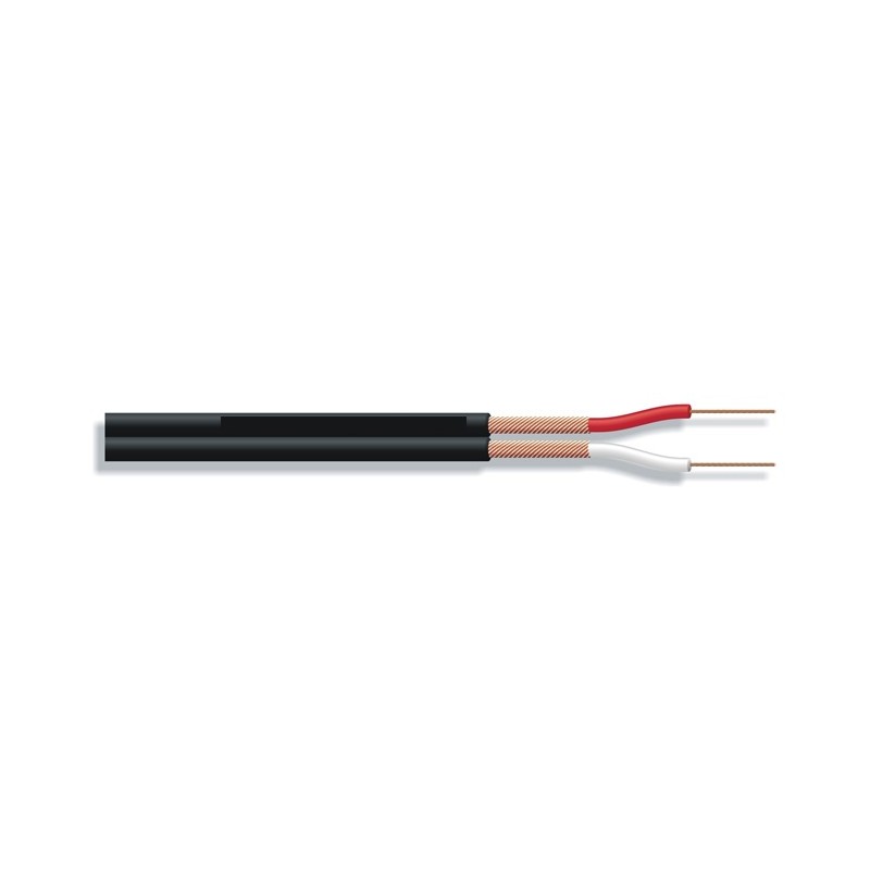CABLE MICRO PARALELO AUDIO 2x0,14NEGRO