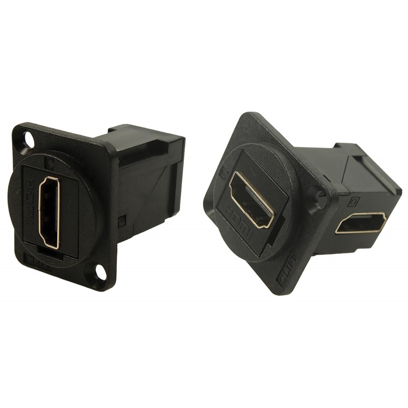 CONECTOR ADAPTADOR HDMI H-H PANEL CODO