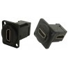 CONECTOR ADAPTADOR HDMI H-H PANEL CODO