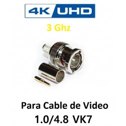 CONECTOR BNC MACHO 1.0/4.8 HD 3G