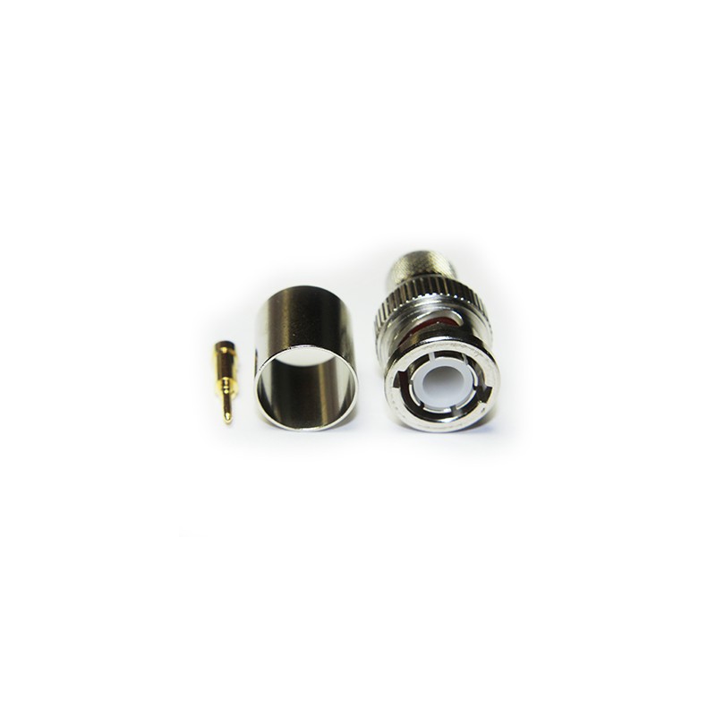 CONECTOR BNC MACHO LMR400/RG8 CRIMP RECT
