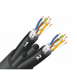 CABLE 2XSFTP CAT6 GOMA ACRILICA NEGRA