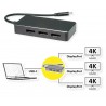 ADAPTADOR USB C M-3 x DISPLAYPORT H 4K60