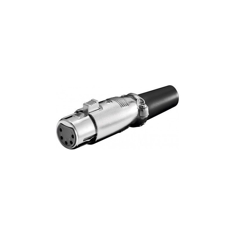 CONECTOR XLR5 HEMBRA AEREO NIKEL WEN