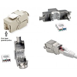 CONECTOR RJ45 HEMBRA SFTP CAT6A CON G/PO