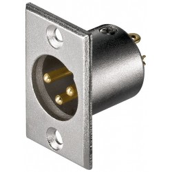 CONECTOR XLR3 MACHO PANEL...