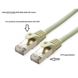 CABLE SFTP CAT6A RJ45 M-M 30M GRIS LSZH