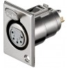 CONECTOR XLR5 HEMBRA PANEL NIKEL SOLDAR