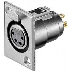 CONECTOR XLR4 HEMBRA PANEL...