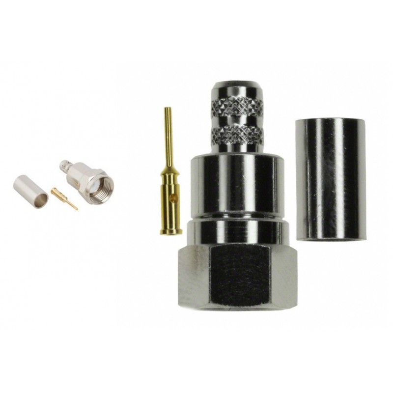 CONECTOR F MACHO CON PIN 1694A CRIMPAR