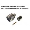 CONECTOR N MACHO LMR400 RG8 RECTO CRIMP