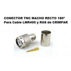 CONECTOR TNC MACHO LMR400 RG8 RECTOCRIMP