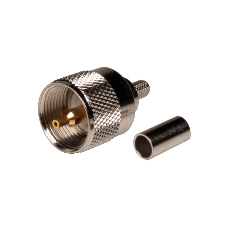 CONECTOR UHF PL259 RG58 MACHO CRIMPAR