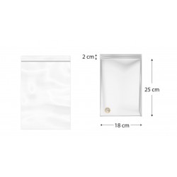 BOLSA CIERRE ZIP 180X250mm TRANSP.100u/
