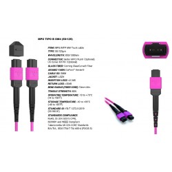 JUMPER MPO OM3 8 FIBRAS H-H 10M Type B