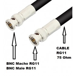 CABLE BNC M-M RG11 20M 75Ohm NEGRO