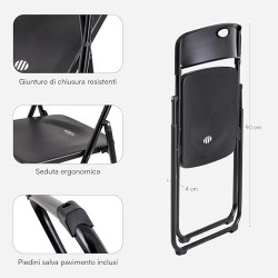 Silla Plegable Estructura Acero y PVC