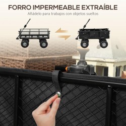 CARRO DE CARGA HASTA 300Kg NEGRO