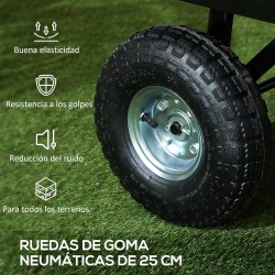 CARRO DE CARGA HASTA 300Kg NEGRO