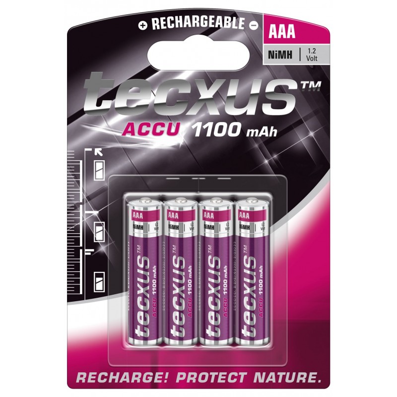 PACK 4U/ PILA HR3 RECARGABLE AAA R1100mA