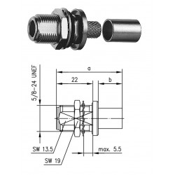 CONECTOR N HEMBRA LMR400...