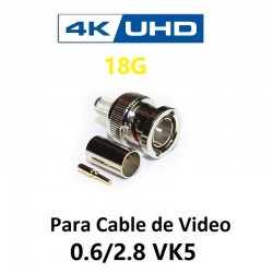 CONECTOR BNC MACHO 0.8/3.7 UHD 12G