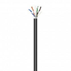 CABLE FTP CAT6 RIGIDO NEGRO EXTERIOR
