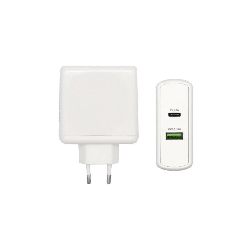 ALIMENTADOR 220V 1xUSB A-USB-C 30W+18W