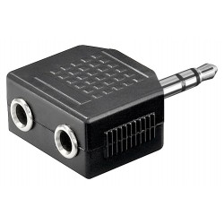 ADAPTADOR MINIJACK "Y" M-H-H 3,5mm NIKEL