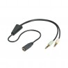 CABLE MINIJACK 4POLOS H-2xMINIJACK M3P"Y