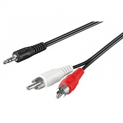 CABLE MINIJACK M-2xRCA M 5M...