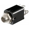 CONECTOR JACK H 6,35mm PANEL MONO NEGRO