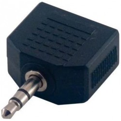 ADAPTADOR MINIJACK "Y" M-H-H 3,5mm NIKEL