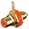 CONECTOR RCA HEMBRA PANEL AISLADO ROJO
