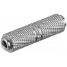 ADAPTADOR MINIJACK H-H 3,5mm AEREO NIKEL
