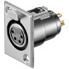 CONECTOR XLR4 HEMBRA PANEL NIKEL SOLDAR