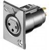 CONECTOR XLR3 HEMBRA PANEL NIKEL SOLDAR