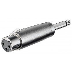ADAPTADOR XLR3 H-JACK 6,3 M MONO