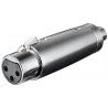 ADAPTADOR XLR3 HEMBRA-RCA HEMBRA
