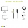 CABLE MINIJACK 4POLOS H-2xMINIJACK M3P"Y
