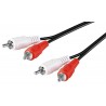 CABLE 2xRCA M-M 15MTS NEGRO