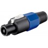 SPEAKON HEMBRA AEREO 4 POLOS NEGRO G/L