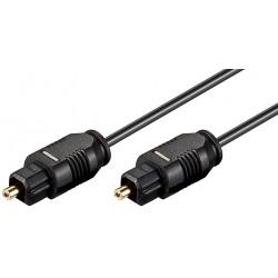CABLE AUDIO TOSLINK M-M 3MTS NEGRO ø 2