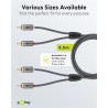 CABLE 2xRCA M-M 0,5MTS GRIS profesional