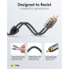 CABLE 2xRCA M-M 0,5MTS GRIS profesional