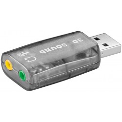 ADAPTADOR USB 2.0-2xMINIJACK 3,5mm