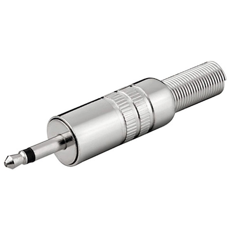 CONECTOR MINIJACK M 3,5mm MONO NIKEL