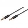 CABLE MINIJACK 4POLOS M-M 2MTS NEGRO